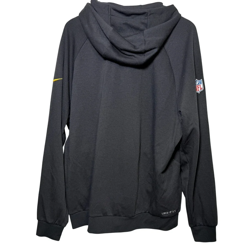 Nike Mens Pittsburgh Steelers Dri-FIT Full Zip Hoodie Black XL NFL Sweatshirt
